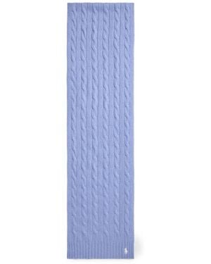 Polo Ralph Lauren Cable-Knit Pony Scarf - Blue