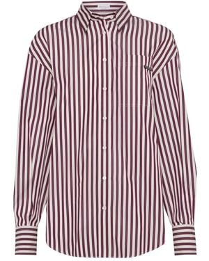 Brunello Cucinelli Striped Shirt - Red