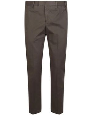 PT Torino Side-Pocket Straight Trousers - Grey