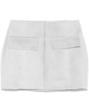 Remain Shearling Mini Skirt - White