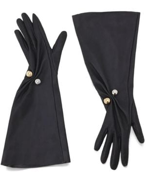 Lanvin Ondine Leather Gloves - Black