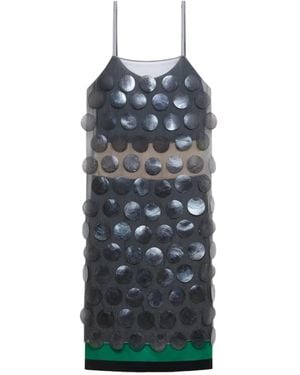 Marni Robe Longue En Nacre À Sequins - Blue