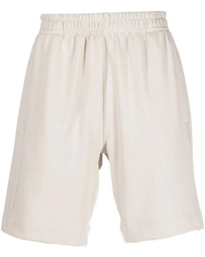 Styland Cotton Bermuda Track Shorts - Natural