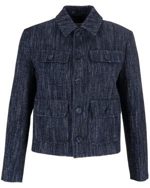 Circolo 1901 Four-Pocket Cropped Jacket - Blue