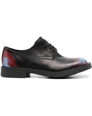 CAMPERLAB Distressed-Effect Leather Lace-Up Shoes - Black