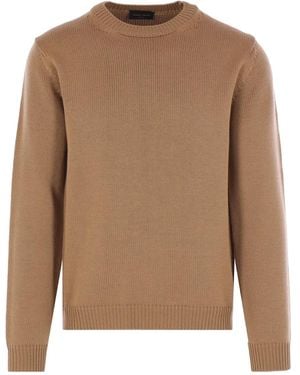 Roberto Collina Ribbed-Knit Sweater - Brown