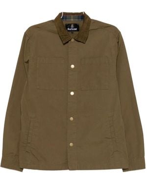 Barbour Corduroy-Collar Overshirt - Green