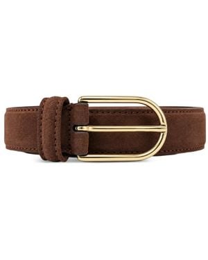 Anderson's Suede Buckle Belt - Brown