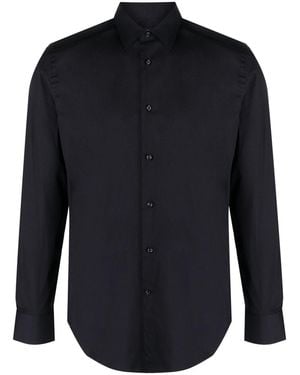 BOGGI Slim-Cut Cotton Shirt - Blue