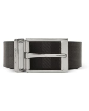 Burberry Wendbarer Gürtel Mit Check - Schwarz