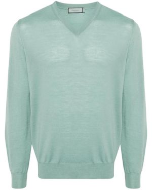 Canali Pullover Aus Merinowolle - Grün