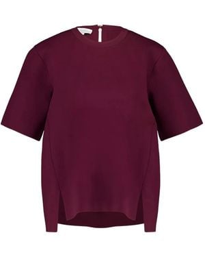 Stella McCartney Short-Sleeve Crew-Neck Top - Red