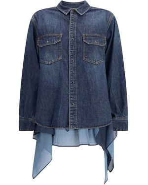 Sacai Patch-Pocket Shirt - Blue