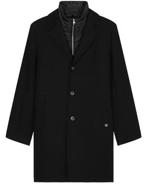 Marc O' Polo Single-Breasted Wool Coat - Black