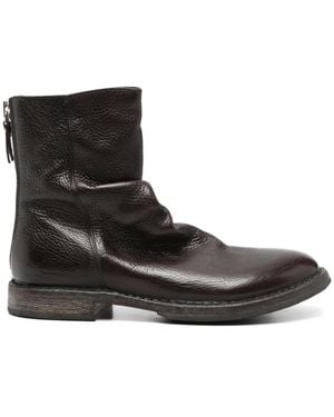 Moma Leather Ankle Boots - Black