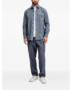 Benetton Chest-Pockets Buttoned Shirt - Blue