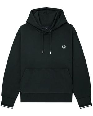 Fred Perry Hoodie mit Logo - Schwarz