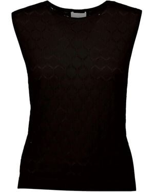 Allude ニットトップ - ブラック