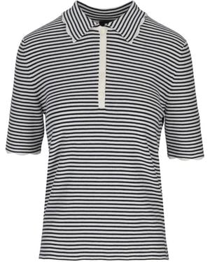 Paul Smith Knitted Striped Polo Shirt - White