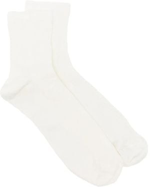Alto Milano Ribbed Socks - White