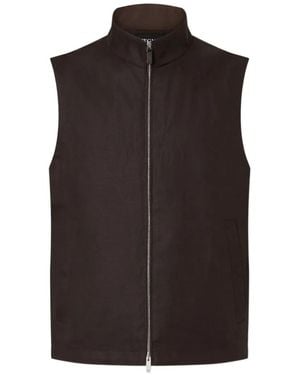 ZEGNA High-Neck Zip-Up Gilet - Black