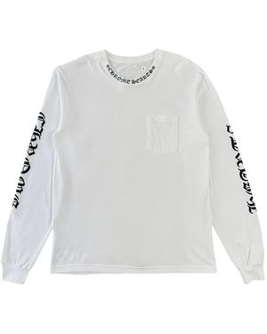 Chrome Hearts Logo-Print Chest-Pocket T-Shirt - White