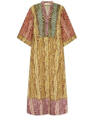ALÉMAIS Varna Midikleid - Gelb