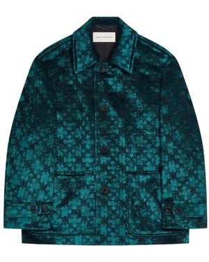 Dries Van Noten Sakko Mit Jacquardmuster - Grün