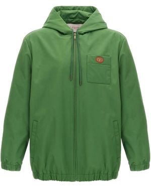 Valentino Garavani Vlogo Signature Hooded Jacket - Green