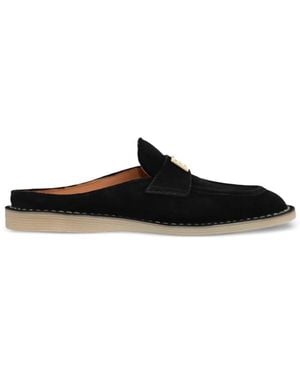 Dolce & Gabbana Logo-Plaque Mules - Black