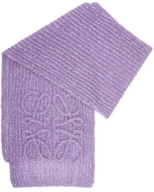 Loewe Anagram Scarf - Purple