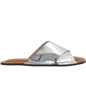 Plan C Crossover-Strap Sandals - White