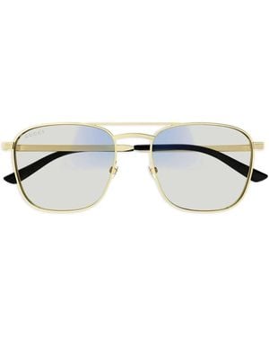 Gucci Occhiali Da Sole Con Montatura Stile Pilota - Metallizzato