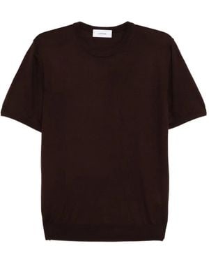 Lardini T-Shirt Aus Wolle - Schwarz