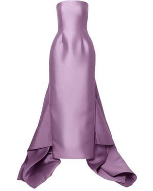 Solace London Imani Strapless Train Maxi Dress - Purple
