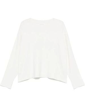 Juvia Cotton-Blend Sweater - White