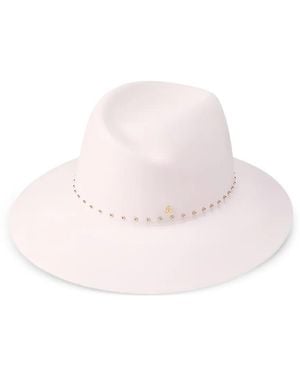 Maison Michel Fédora À Ornements En Perles - Pink