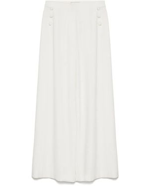 Shiatzy Chen High-Waisted Button-Detailed Pants - White
