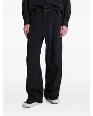 Paura Brooklyn Belted Elasticated-Waistband Pants - Black