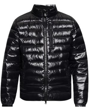 Save The Duck Logo-Patch Padded Jacket - Black