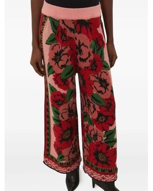 FARM Rio Pantalones con motivo floral - Rojo