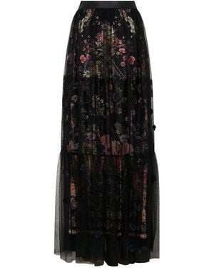CAMILLA Letters From A Vineyard Maxi Skirt - Black