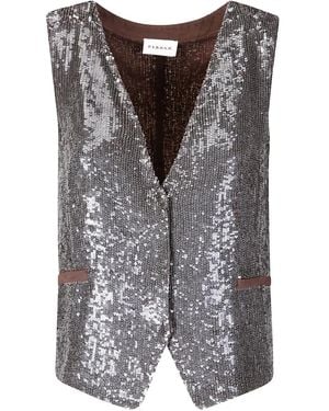 P.A.R.O.S.H. Sequined Waistcoat - Gray
