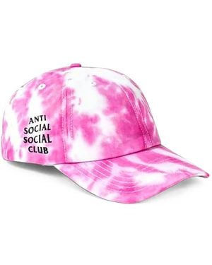 ANTI SOCIAL SOCIAL CLUB Tie-Dye Logo-Print Baseball Cap - Pink