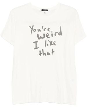 R13 Slogan-print T-shirt - Weiß