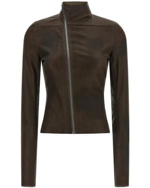 Rick Owens Tower Gary Jkt Asymmetrical-Zip Jacket - Black