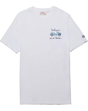 MC2 Saint Barth X Fiat 500 Graphic-Print T-Shirt - White