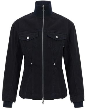 Jean Paul Gaultier Slit Denim Jacket - Black
