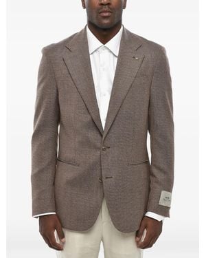Corneliani Virgin Wool Jetted-Pocket Blazer - Brown
