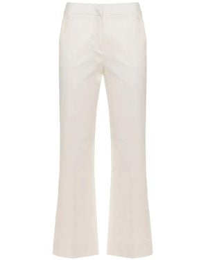 Emme Pressed-Crease Trousers - White